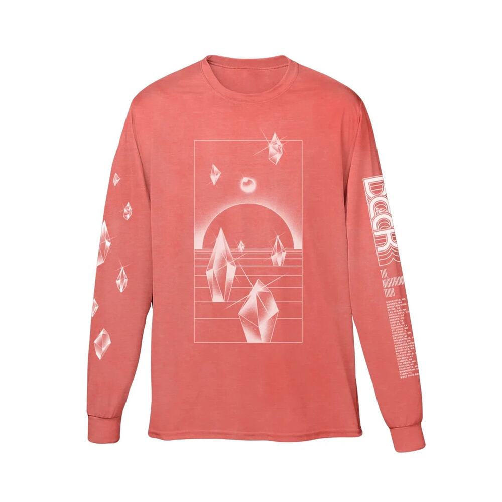 Beck Long Sleeve XL Concert T Shirt Front Back Sleeves Graphics 2019 tour faded
